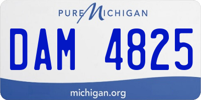 MI license plate DAM4825