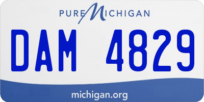 MI license plate DAM4829