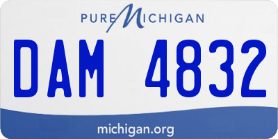 MI license plate DAM4832