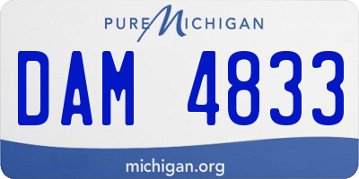 MI license plate DAM4833