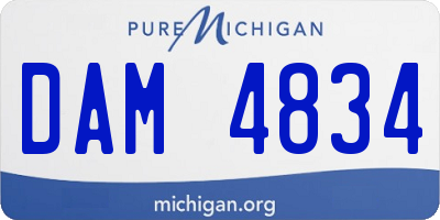 MI license plate DAM4834