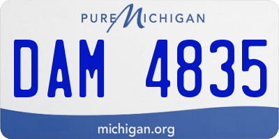 MI license plate DAM4835