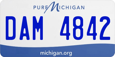 MI license plate DAM4842