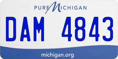 MI license plate DAM4843