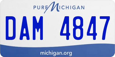 MI license plate DAM4847