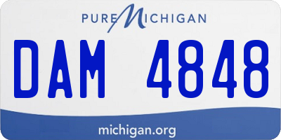 MI license plate DAM4848