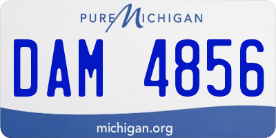 MI license plate DAM4856
