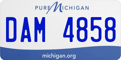 MI license plate DAM4858