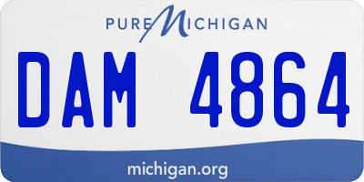 MI license plate DAM4864