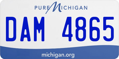 MI license plate DAM4865