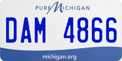 MI license plate DAM4866