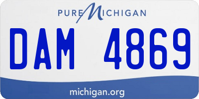 MI license plate DAM4869