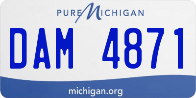 MI license plate DAM4871