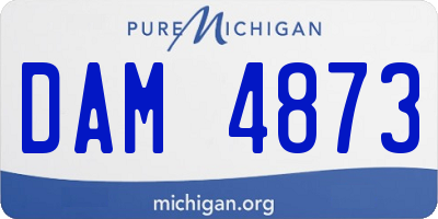MI license plate DAM4873