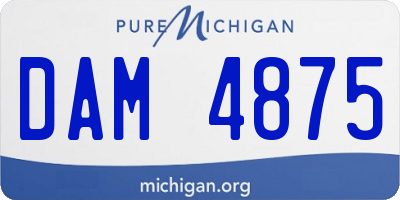 MI license plate DAM4875