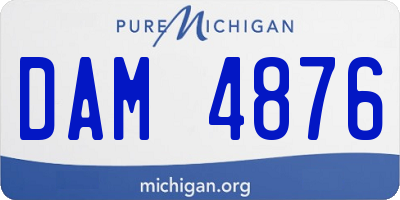 MI license plate DAM4876
