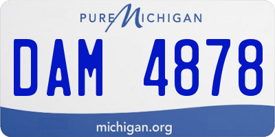MI license plate DAM4878
