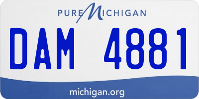MI license plate DAM4881