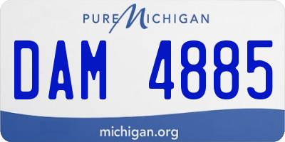 MI license plate DAM4885