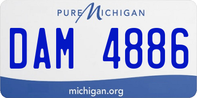 MI license plate DAM4886