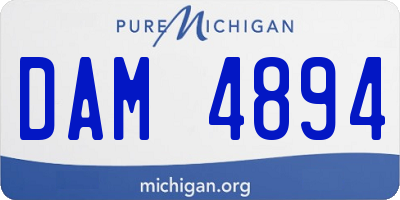 MI license plate DAM4894