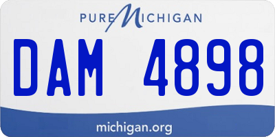 MI license plate DAM4898