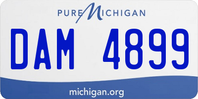 MI license plate DAM4899