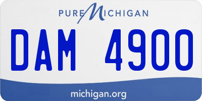 MI license plate DAM4900