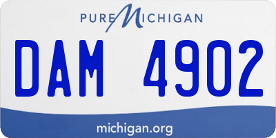 MI license plate DAM4902