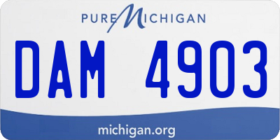 MI license plate DAM4903