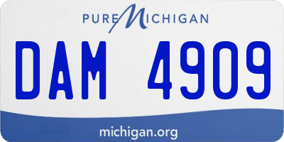 MI license plate DAM4909