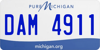 MI license plate DAM4911