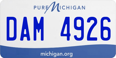 MI license plate DAM4926