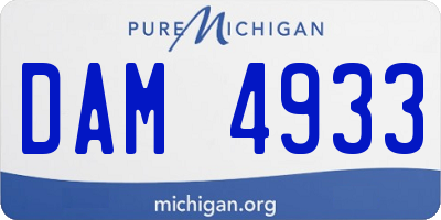 MI license plate DAM4933