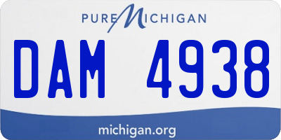 MI license plate DAM4938