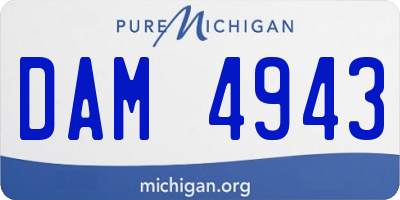 MI license plate DAM4943