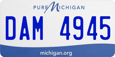 MI license plate DAM4945