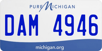 MI license plate DAM4946