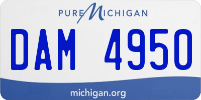 MI license plate DAM4950