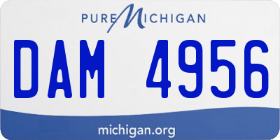 MI license plate DAM4956