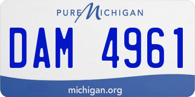 MI license plate DAM4961