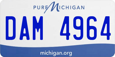 MI license plate DAM4964