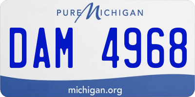 MI license plate DAM4968