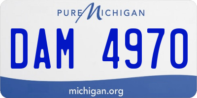 MI license plate DAM4970