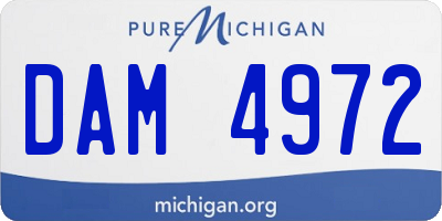 MI license plate DAM4972