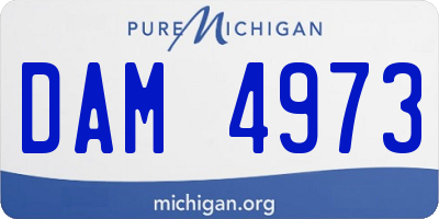 MI license plate DAM4973