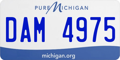 MI license plate DAM4975