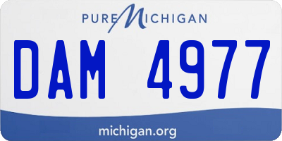 MI license plate DAM4977