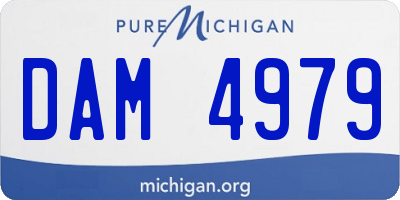 MI license plate DAM4979