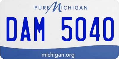 MI license plate DAM5040